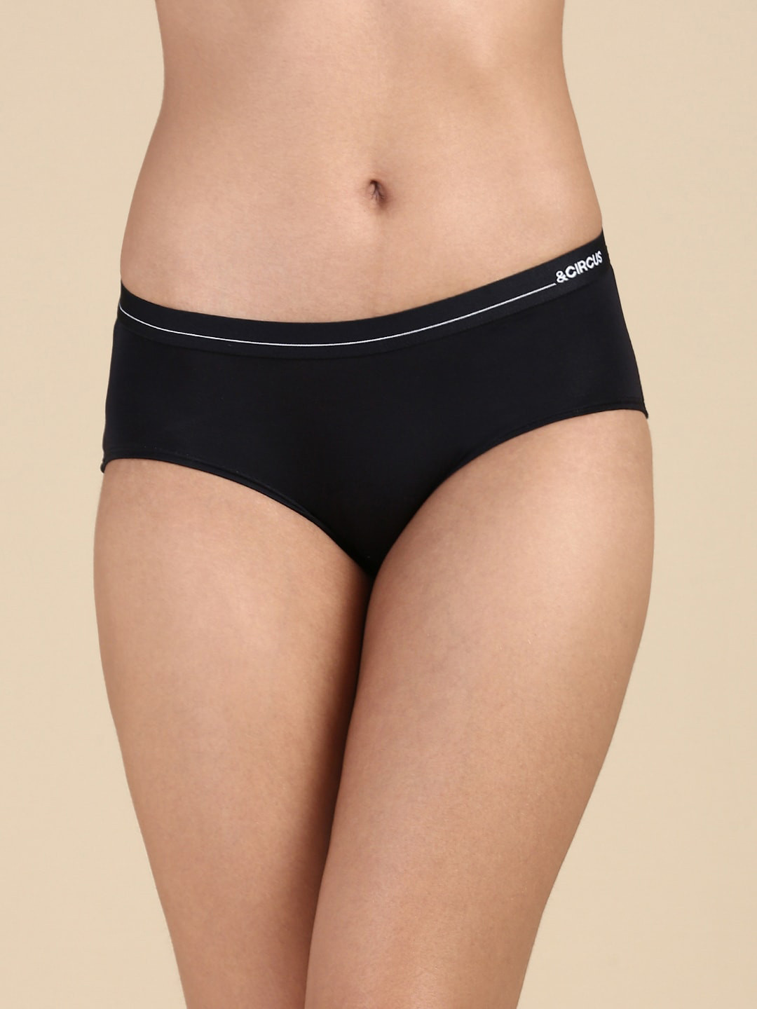 

&CIRCUS Full Coverage Mid Rise MicroModalHipster Briefs, Black