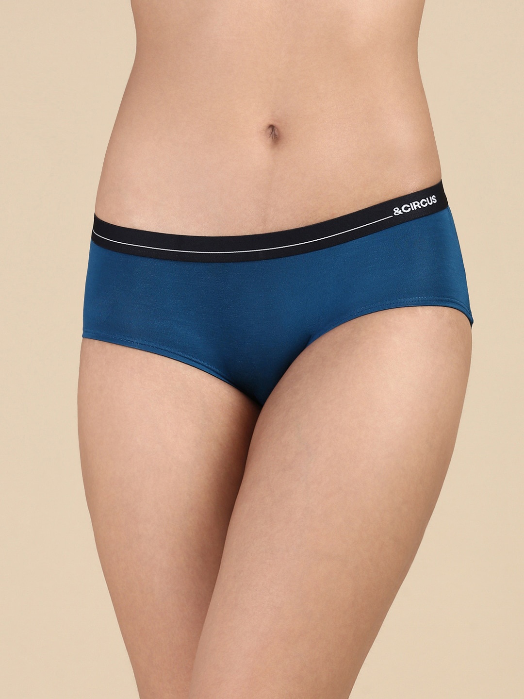 

&CIRCUS Full Coverage Mid Rise MicroModal Hipster Briefs, Blue