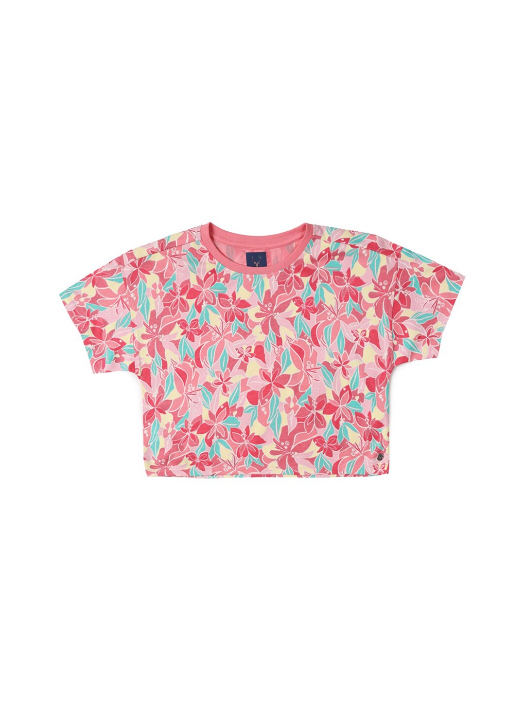

Allen Solly Junior Girls Printed Pockets T-shirt, Pink