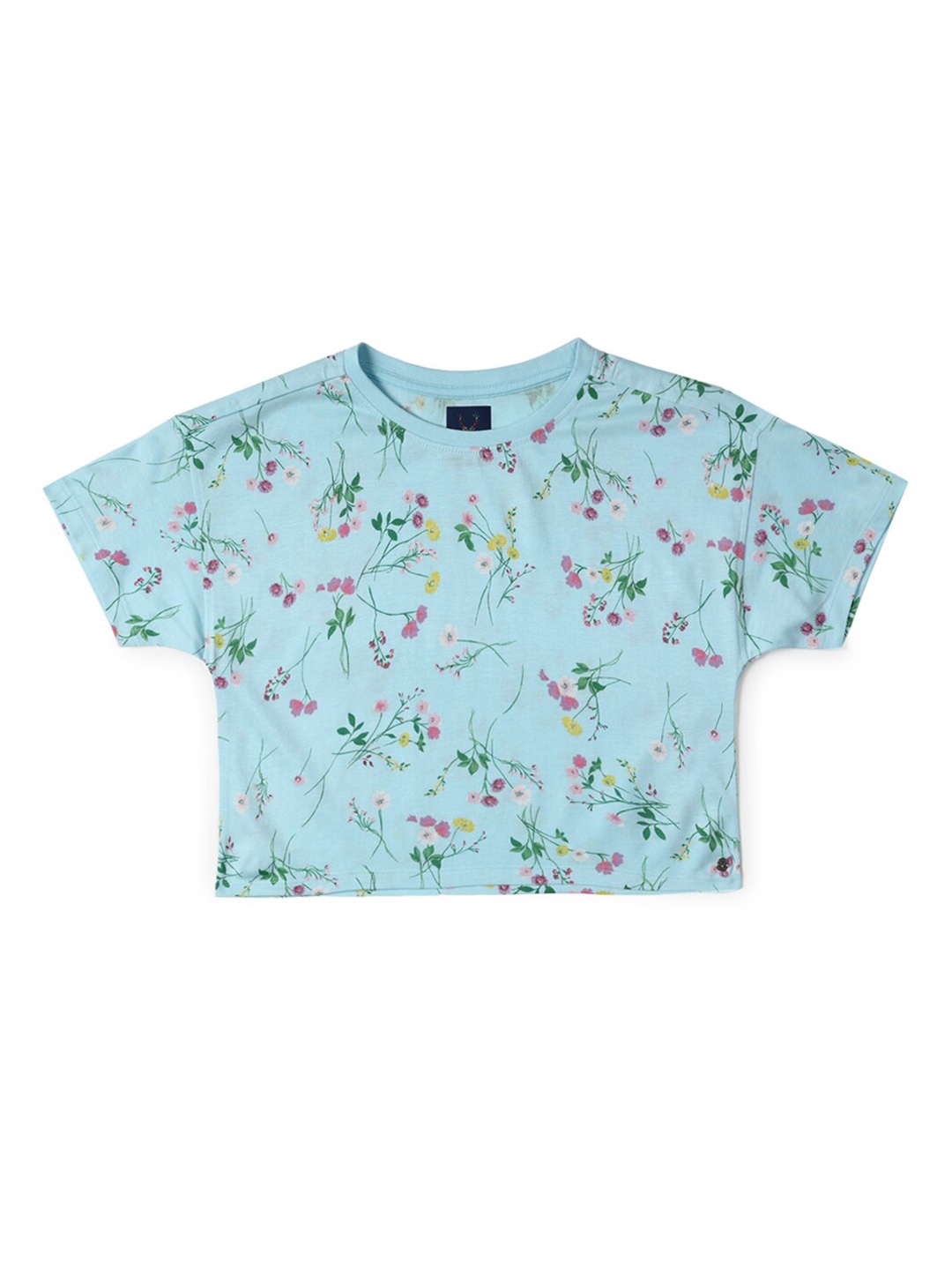 

Allen Solly Junior Girls Printed Tropical T-shirt, Blue