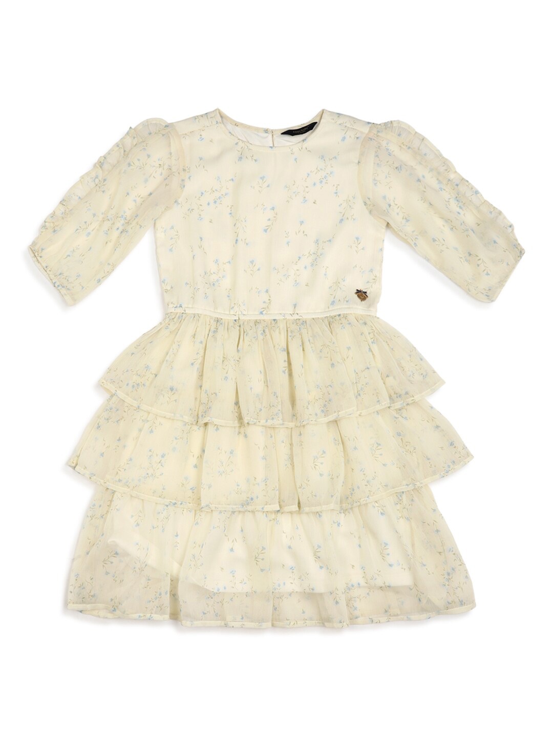 

Allen Solly Junior Girls Pure Cotton Puff Sleeve Peplum Dress, Cream