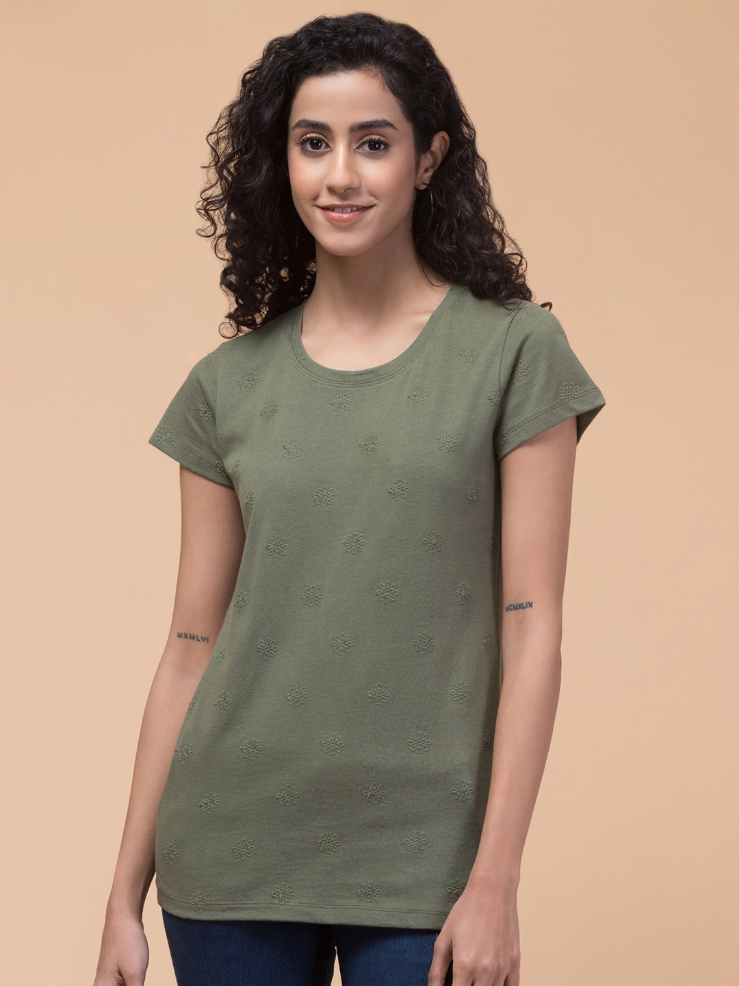 

BAESD Women Pockets T-shirt, Green