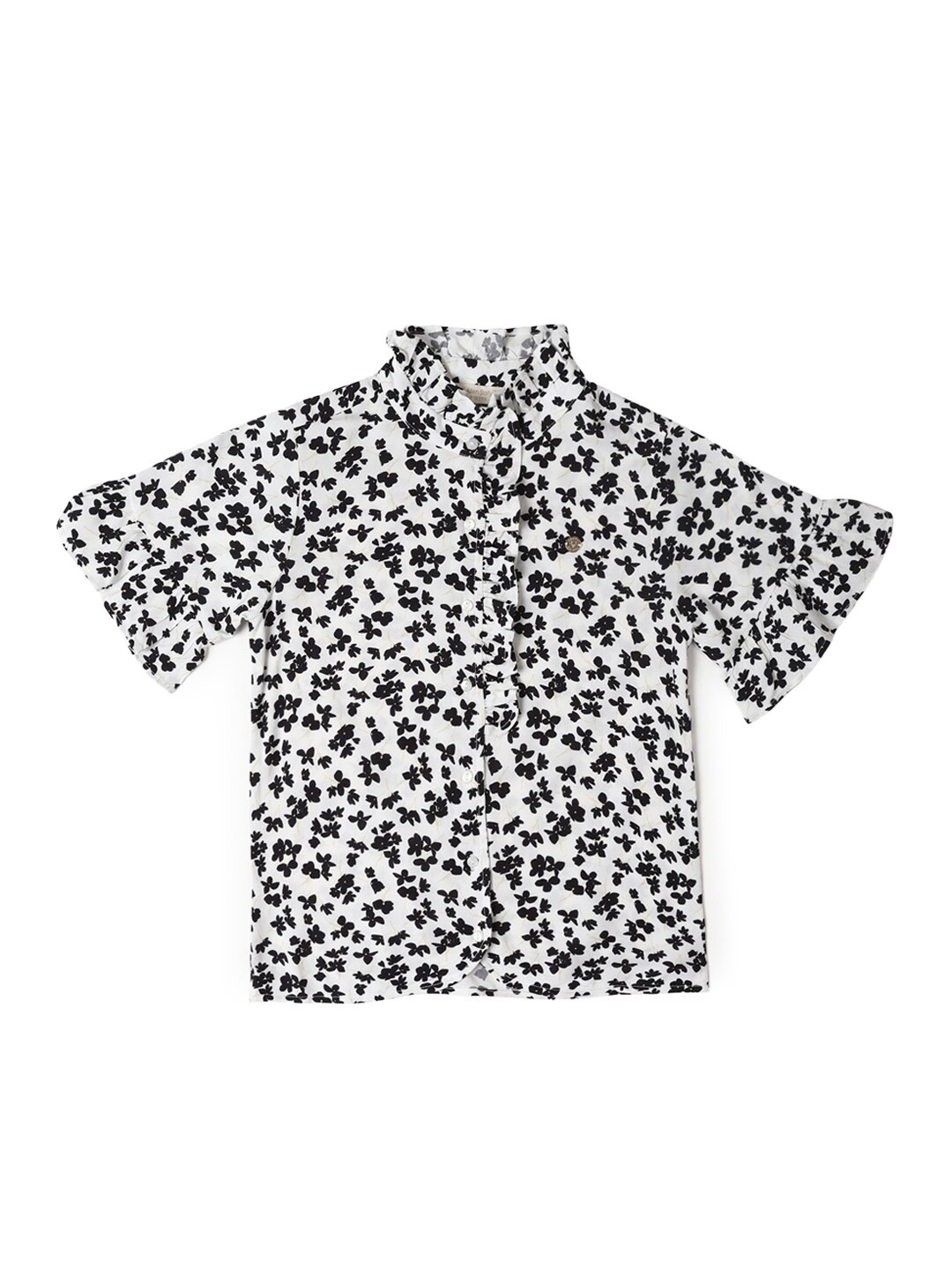 

Allen Solly Junior Floral Print Flared Sleeve Cotton Top, White
