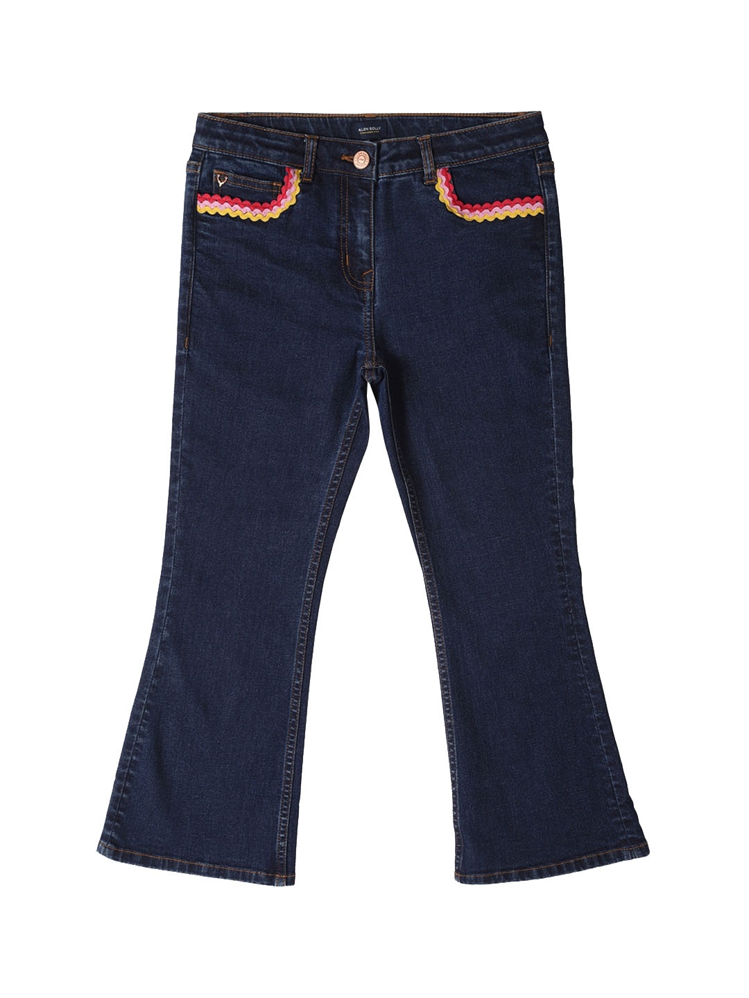 

Allen Solly Junior Girls Mid-Rise Regular Fit Jeans, Navy blue