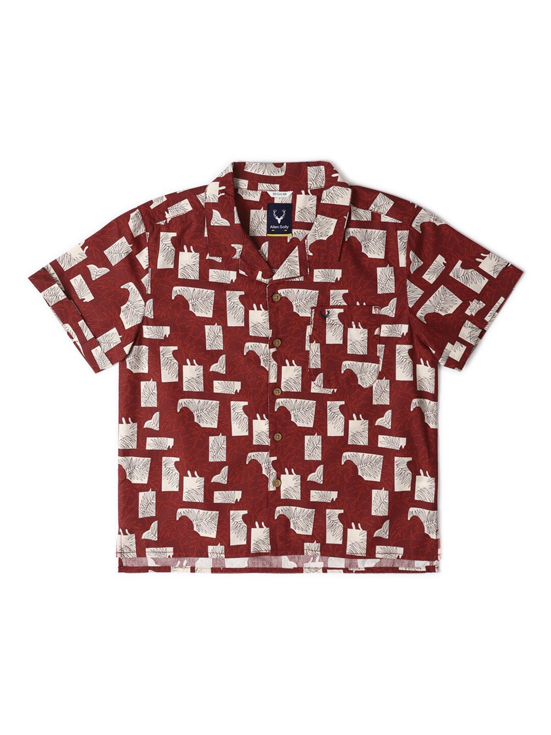 

Allen Solly Junior Boys Opaque Printed Casual Shirt, Red