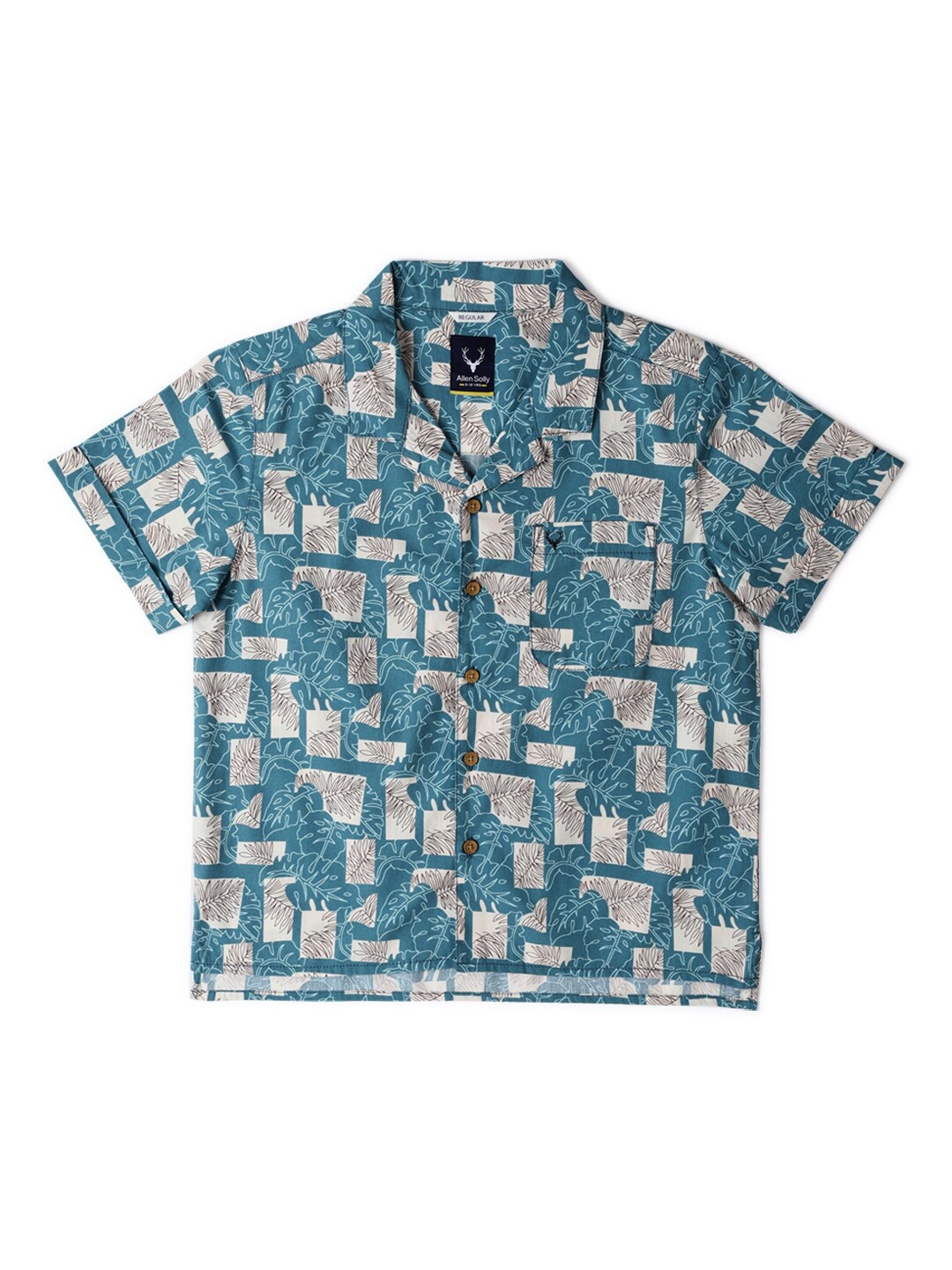 

Allen Solly Junior Boys Opaque Printed Casual Shirt, Blue