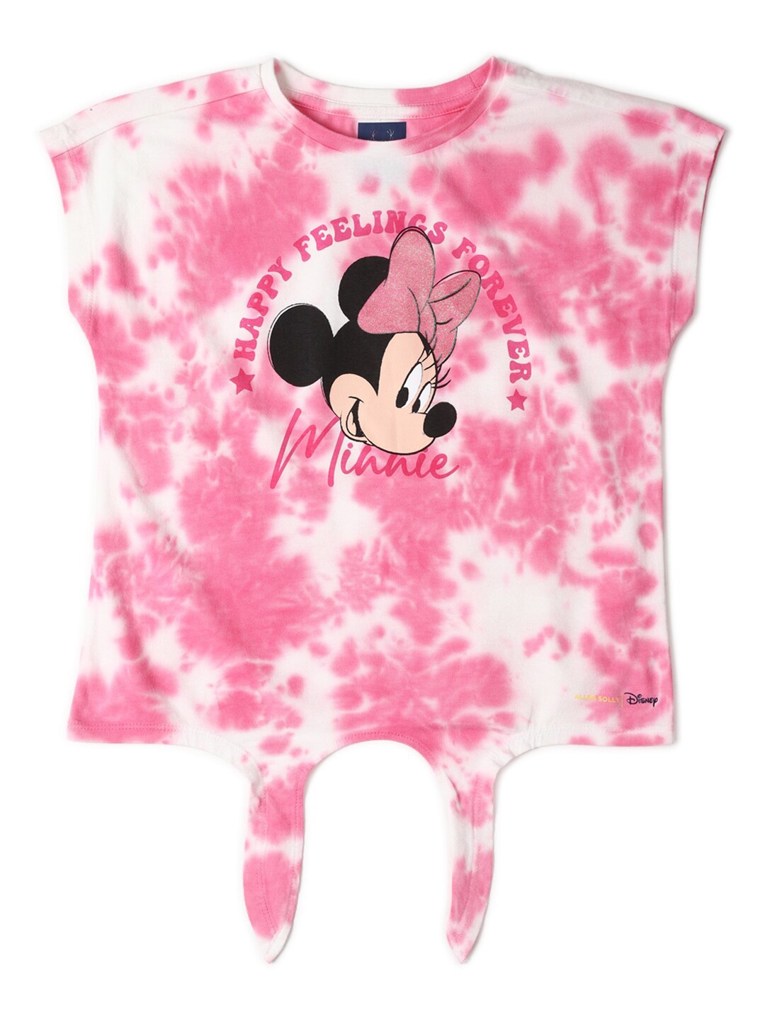 

Allen Solly Junior Girls Printed Raw Edge T-shirt, Pink