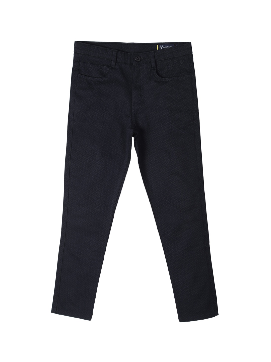 

Allen Solly Junior Boys Mid-Rise Slim Fit Trousers, Navy blue