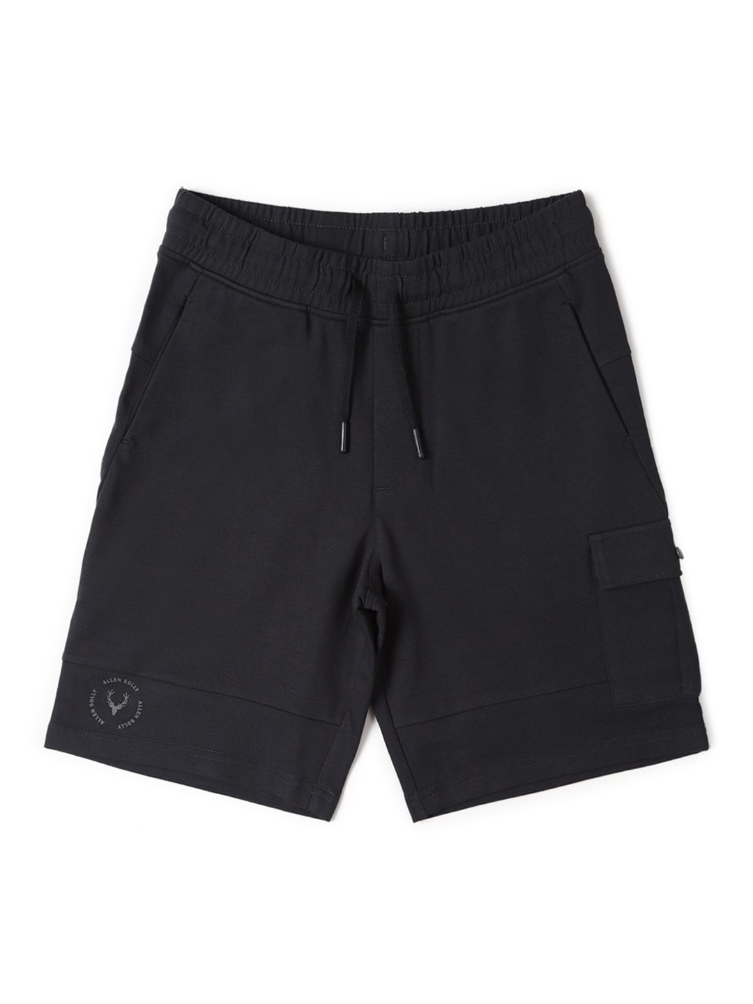 

Allen Solly Junior Boys Solid Shorts With Drawstring Closure, Black