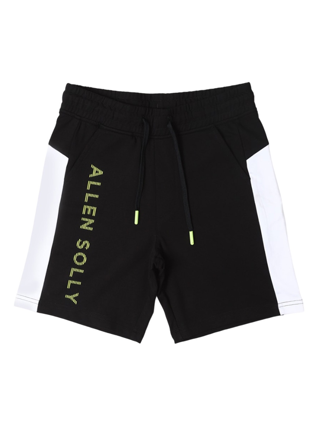 

Allen Solly Junior Boys Graphic Printed Shorts With Drawstring Closure, Black