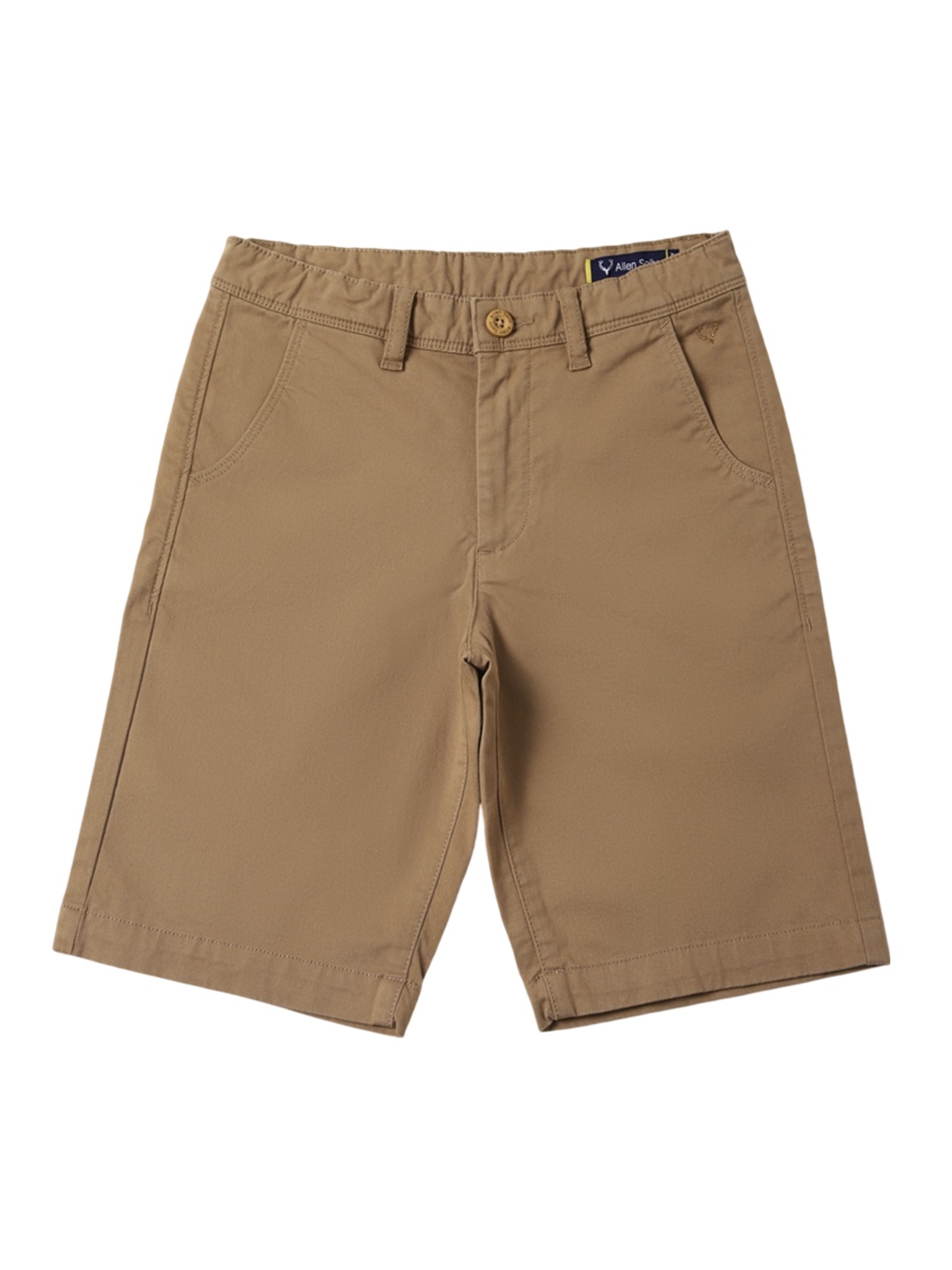 

Allen Solly Junior Boys Solid Shorts With Button Closure, Brown