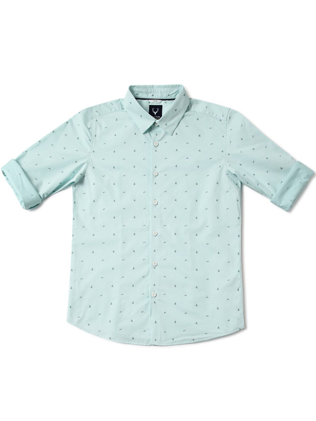 

Allen Solly Junior Boys Slim Fit Opaque Printed Casual Shirt, Green