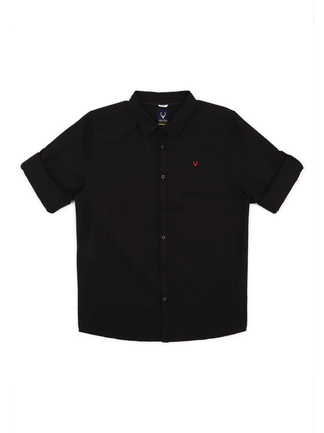 

Allen Solly Junior Boys Slim Fit Opaque Casual Shirt, Black