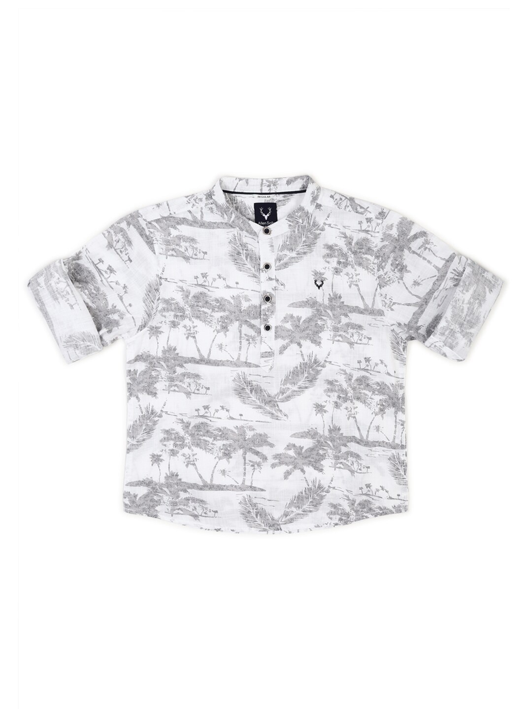 

Allen Solly Junior Boys Slim Fit Floral Opaque Printed Casual Shirt, White