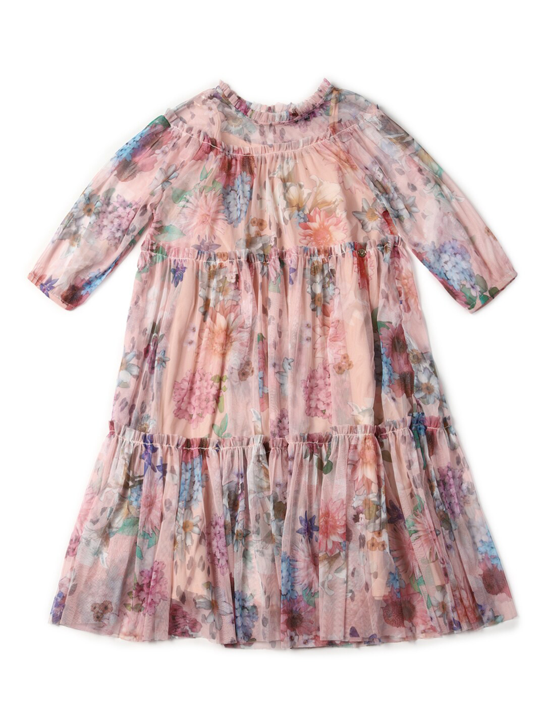 

Allen Solly Junior Girls Pure Cotton Floral Print A-Line Dress, Peach