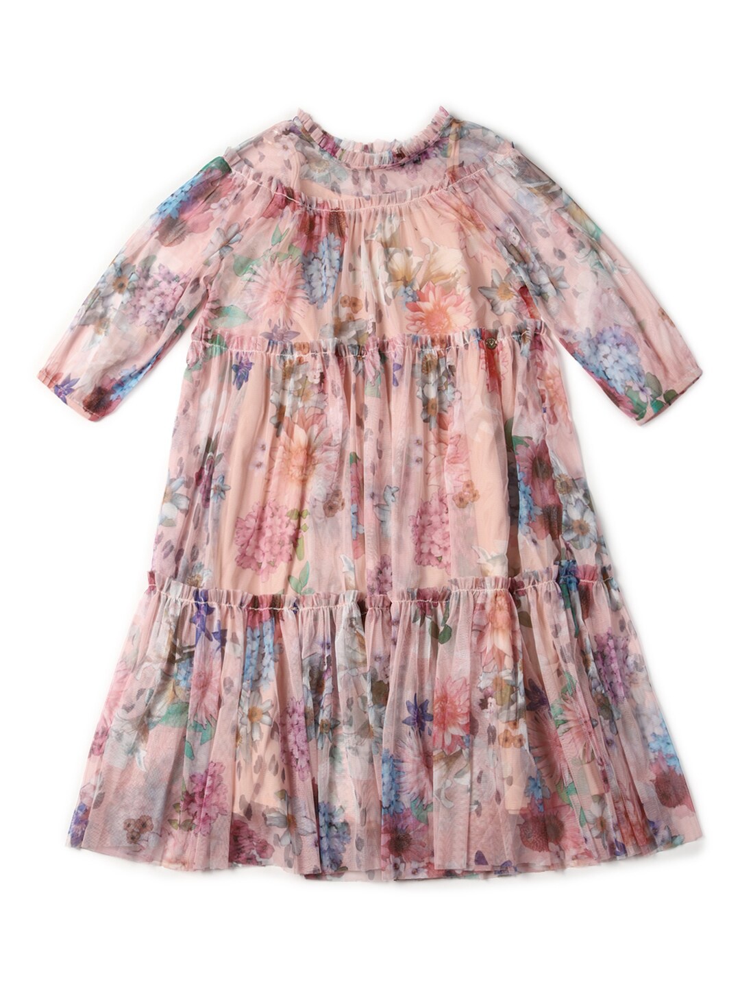 

Allen Solly Junior Girls Pure Cotton Floral Print A-Line Dress, Peach
