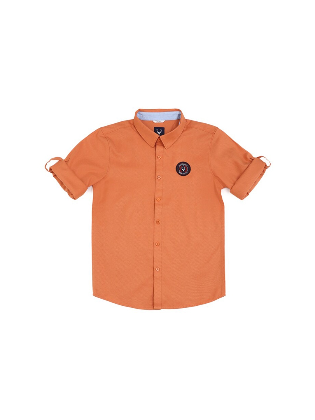

Allen Solly Junior Boys Slim Fit Opaque Casual Shirt, Orange
