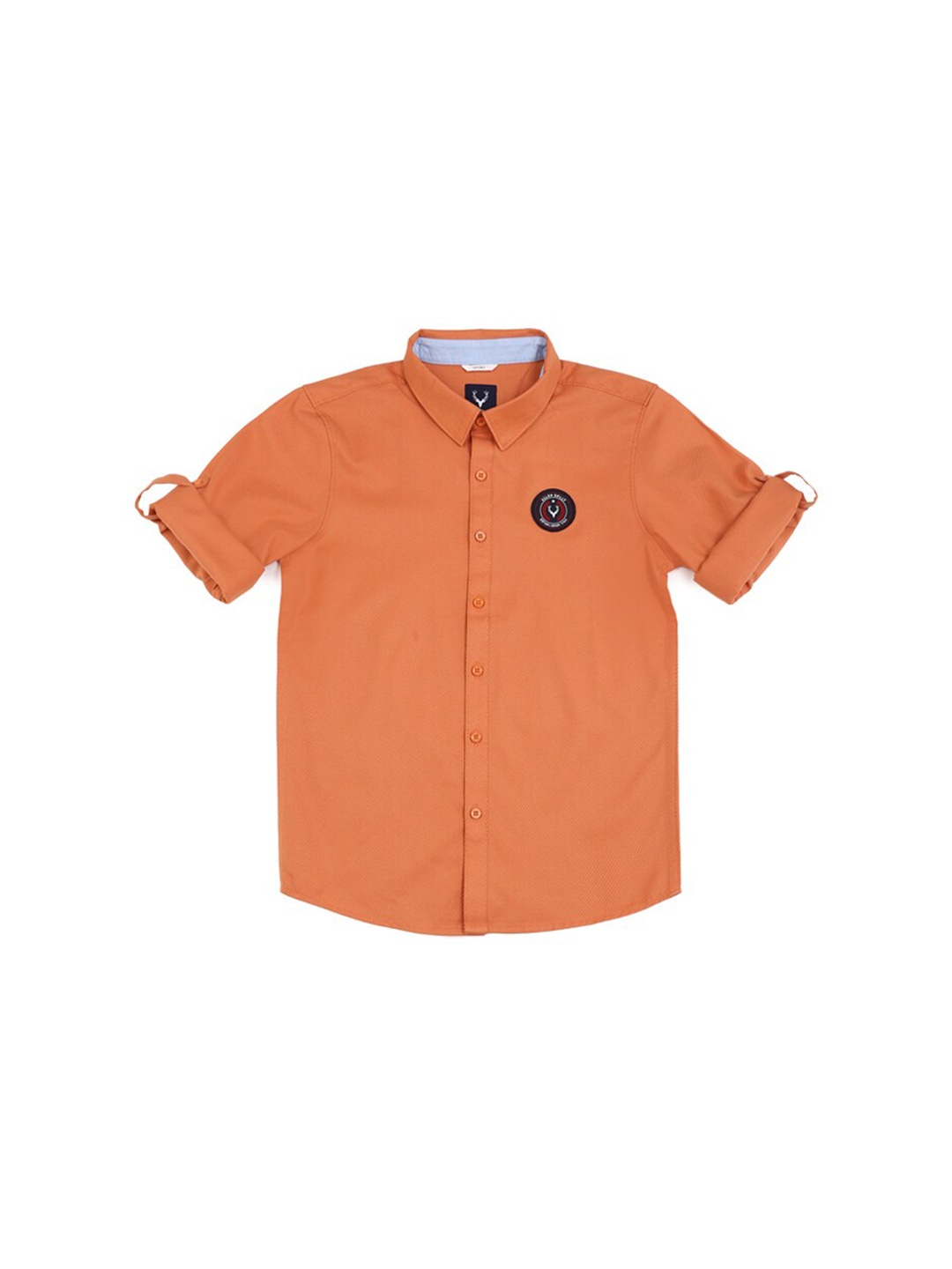 

Allen Solly Junior Boys Slim Fit Opaque Casual Shirt, Orange