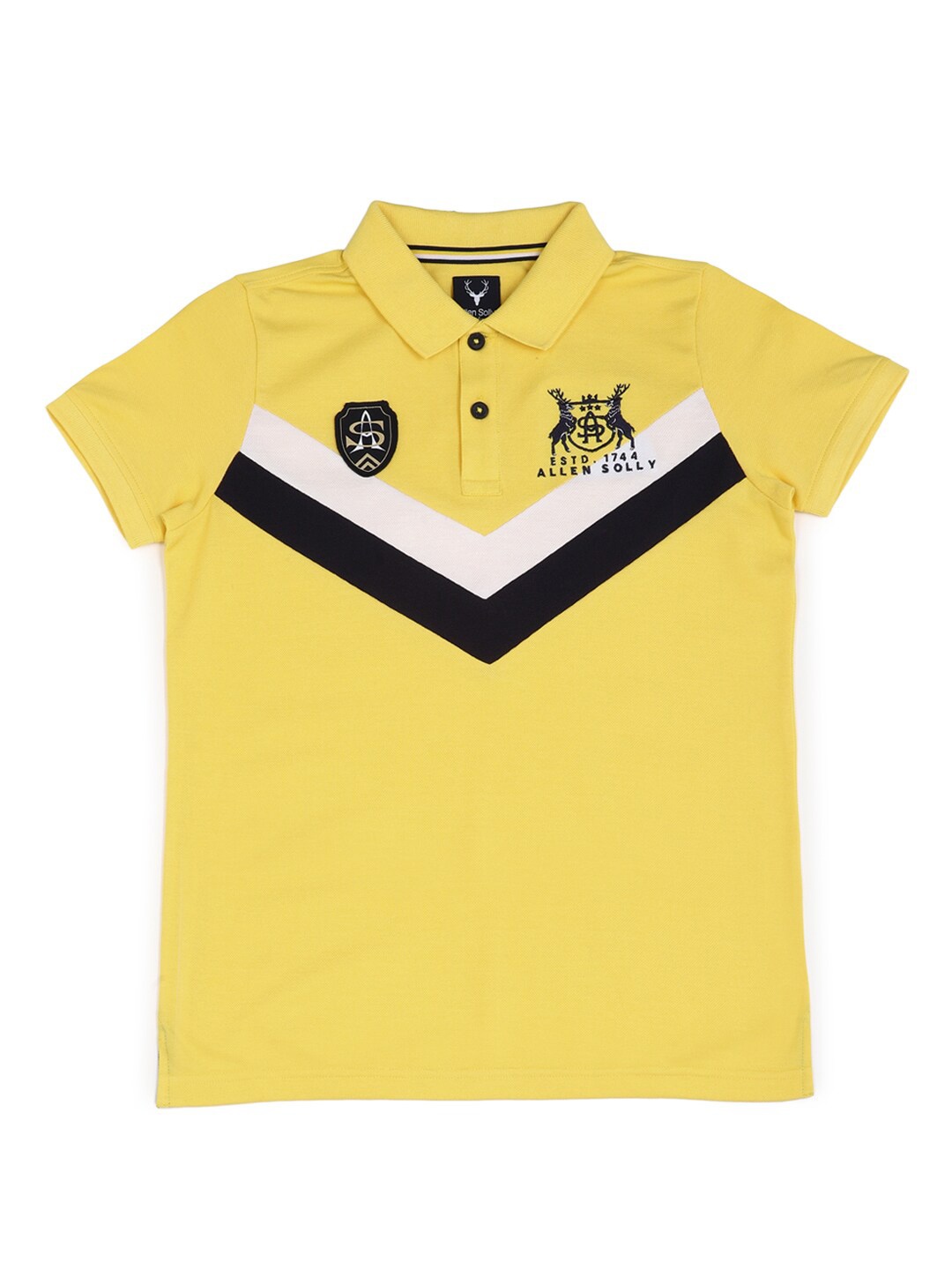 

Allen Solly Junior Boys Polo Collar Applique T-shirt, Yellow