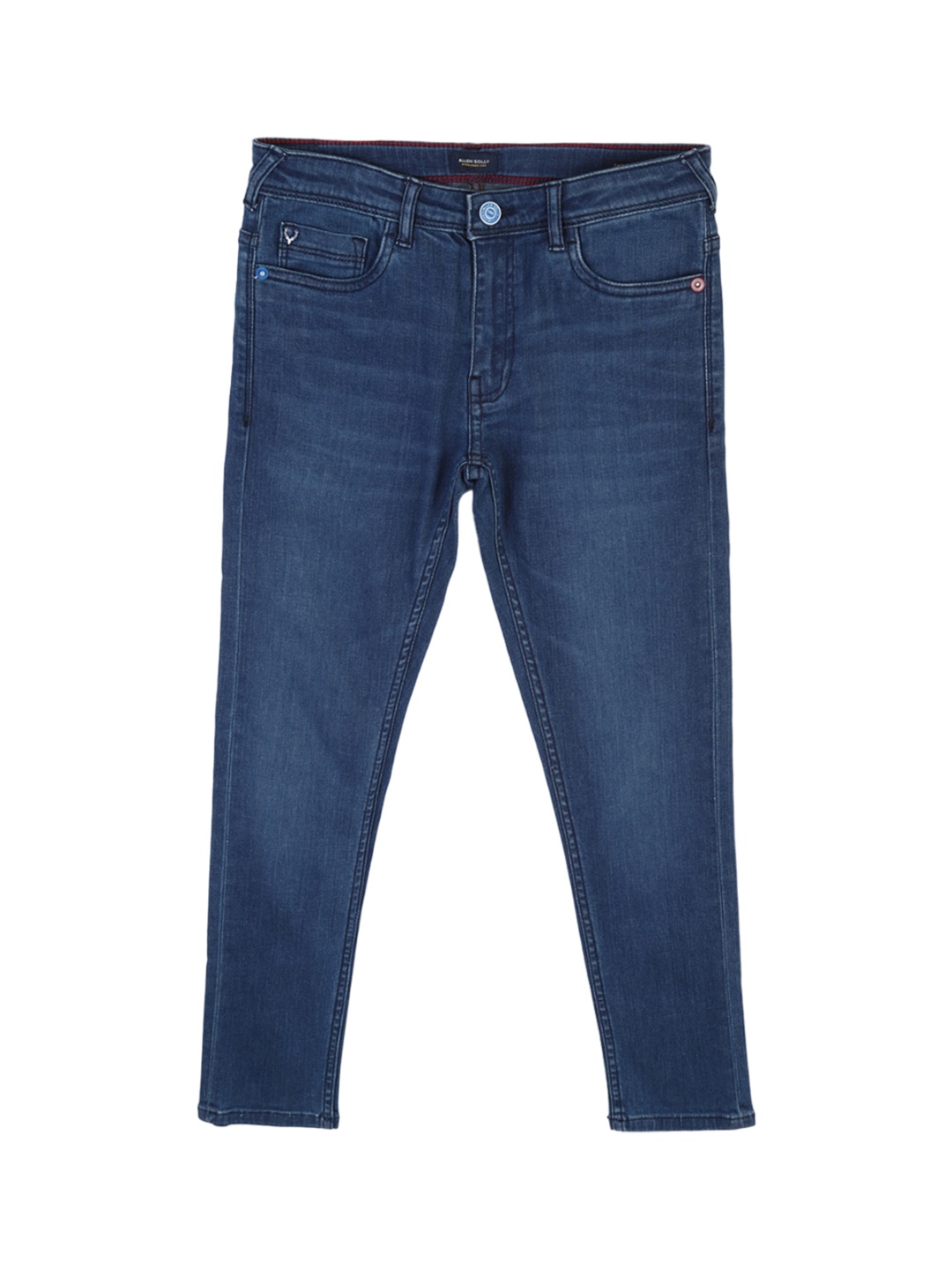 

Allen Solly Junior Boys Skinny Fit Mid-Rise Dark Shade Clean Look Stretchable Jeans, Navy blue