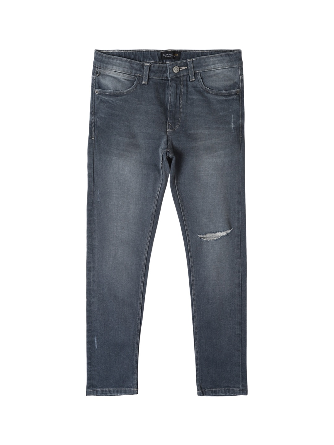 

Allen Solly Junior Boys Skinny Fit Mildly Distressed Light Fade Jeans, Grey