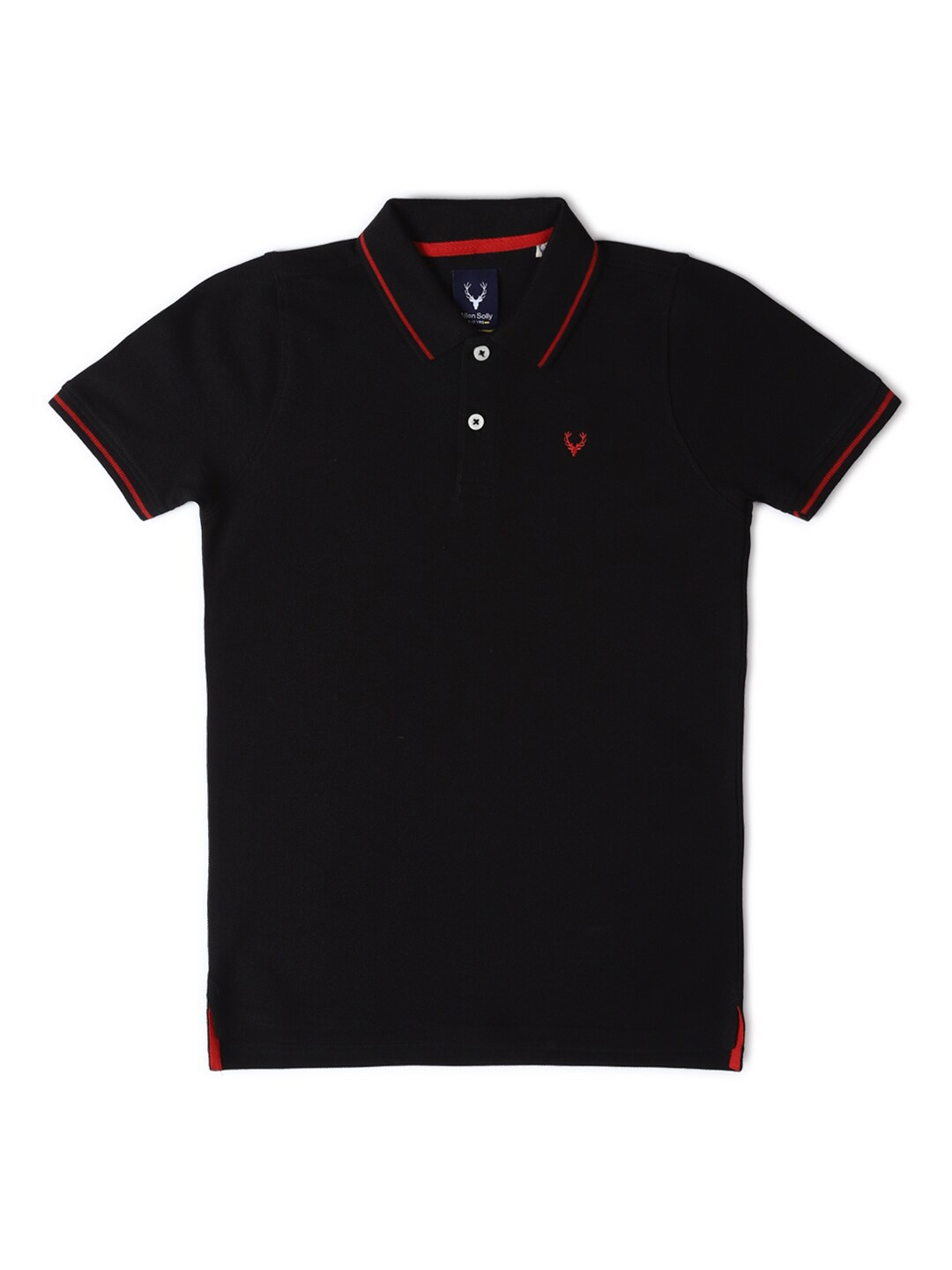 

Allen Solly Junior Boys Polo Collar Applique T-shirt, Black