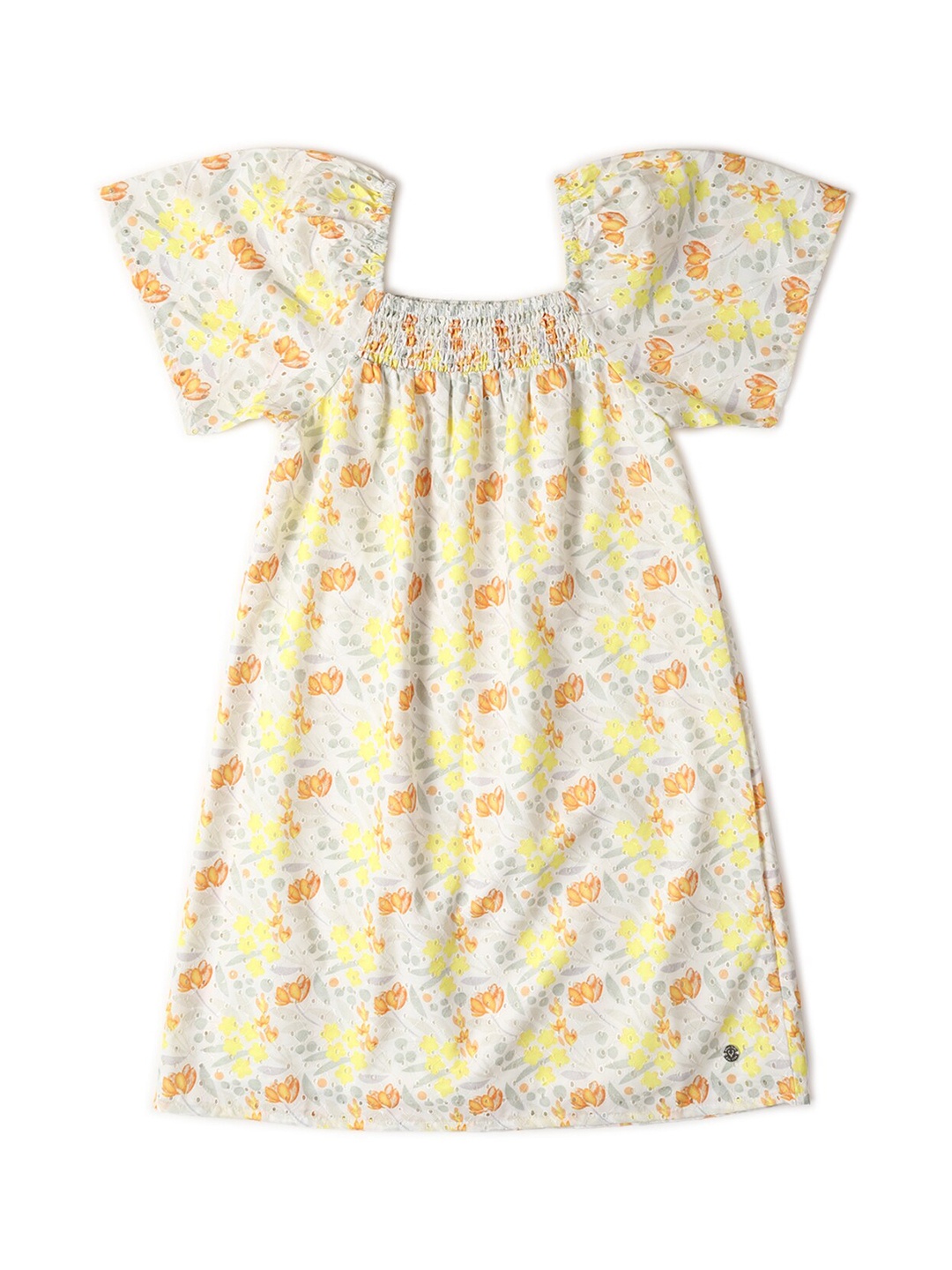

Allen Solly Junior Girls Floral Printed A-Line Dress, Yellow