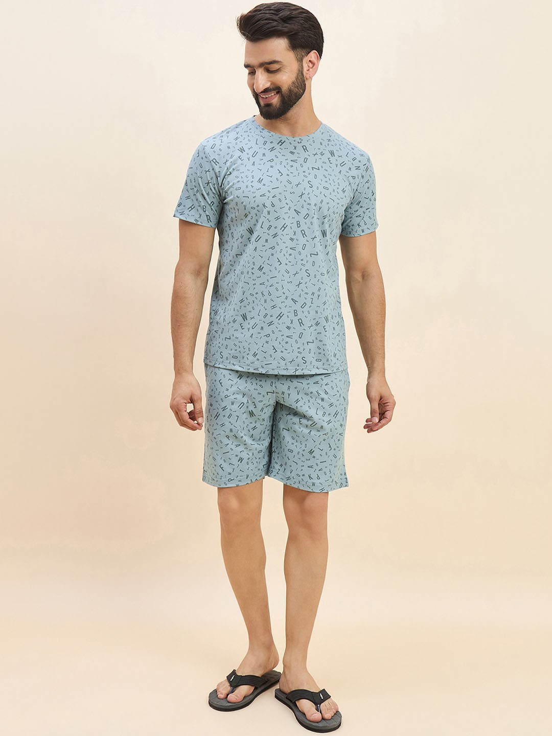 

Sweet Dreams Green Graphic Printed Pure Cotton T-shirt & Shorts