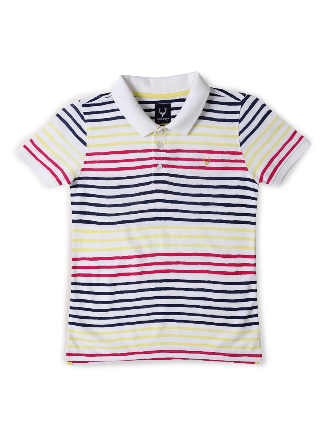 

Allen Solly Junior Boys Striped Polo Collar Pockets T-shirt, Multi