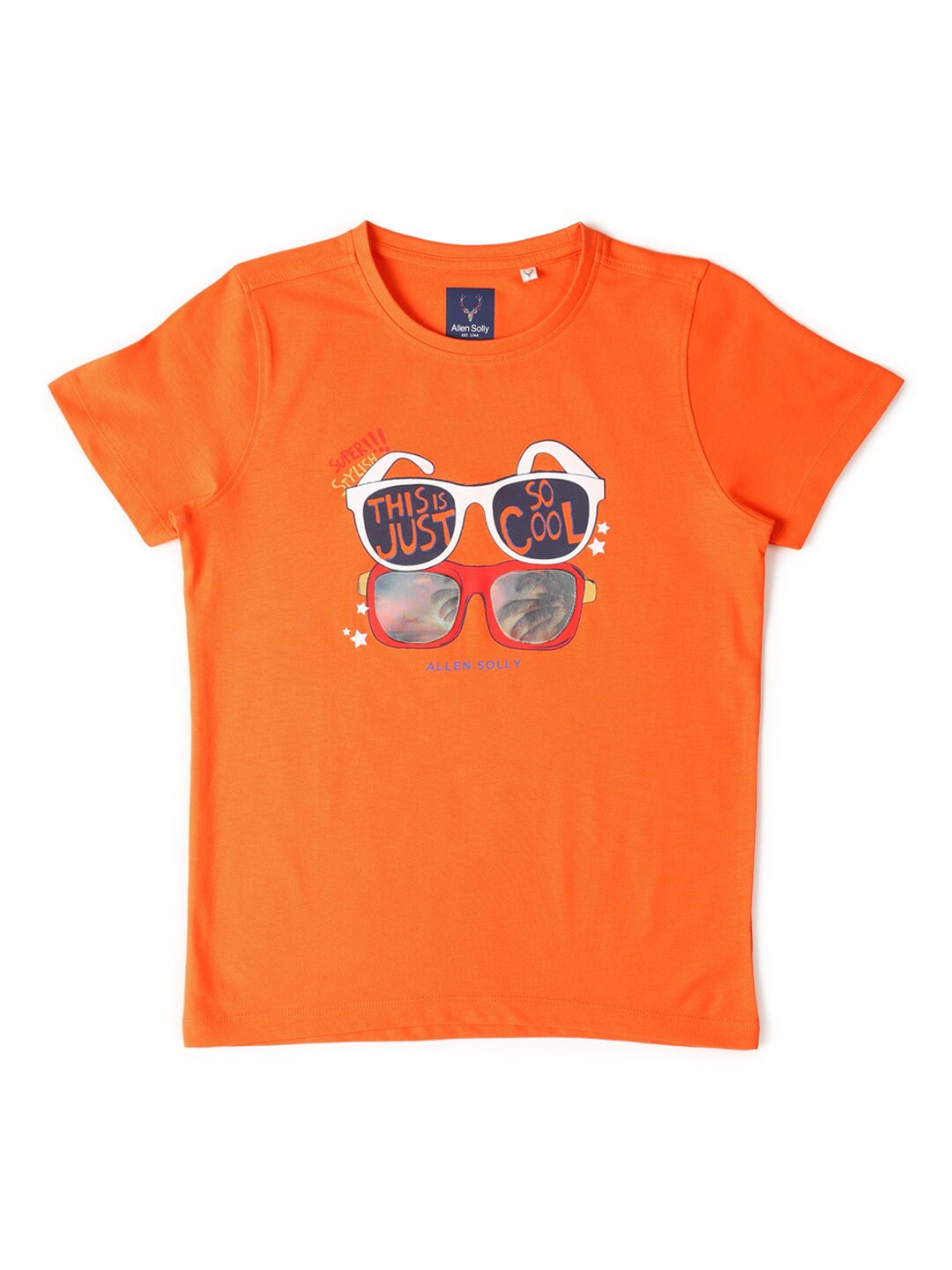 

Allen Solly Junior Boys Printed Applique T-shirt, Orange