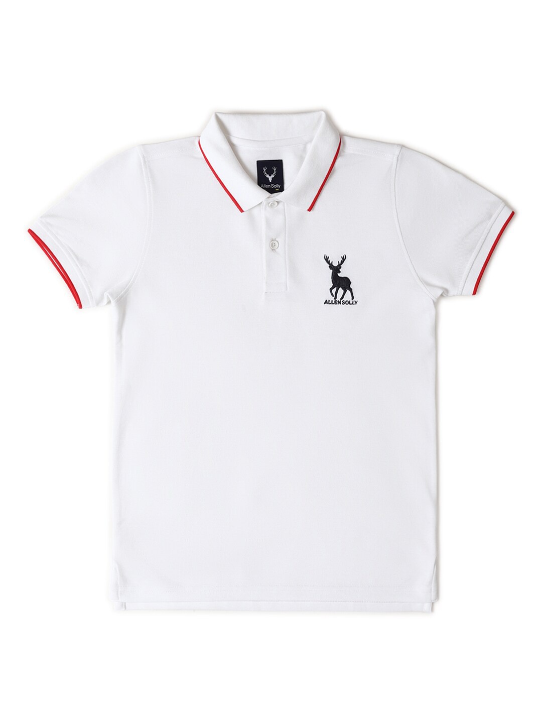 

Allen Solly Junior Boys Polo Collar Applique T-shirt, White