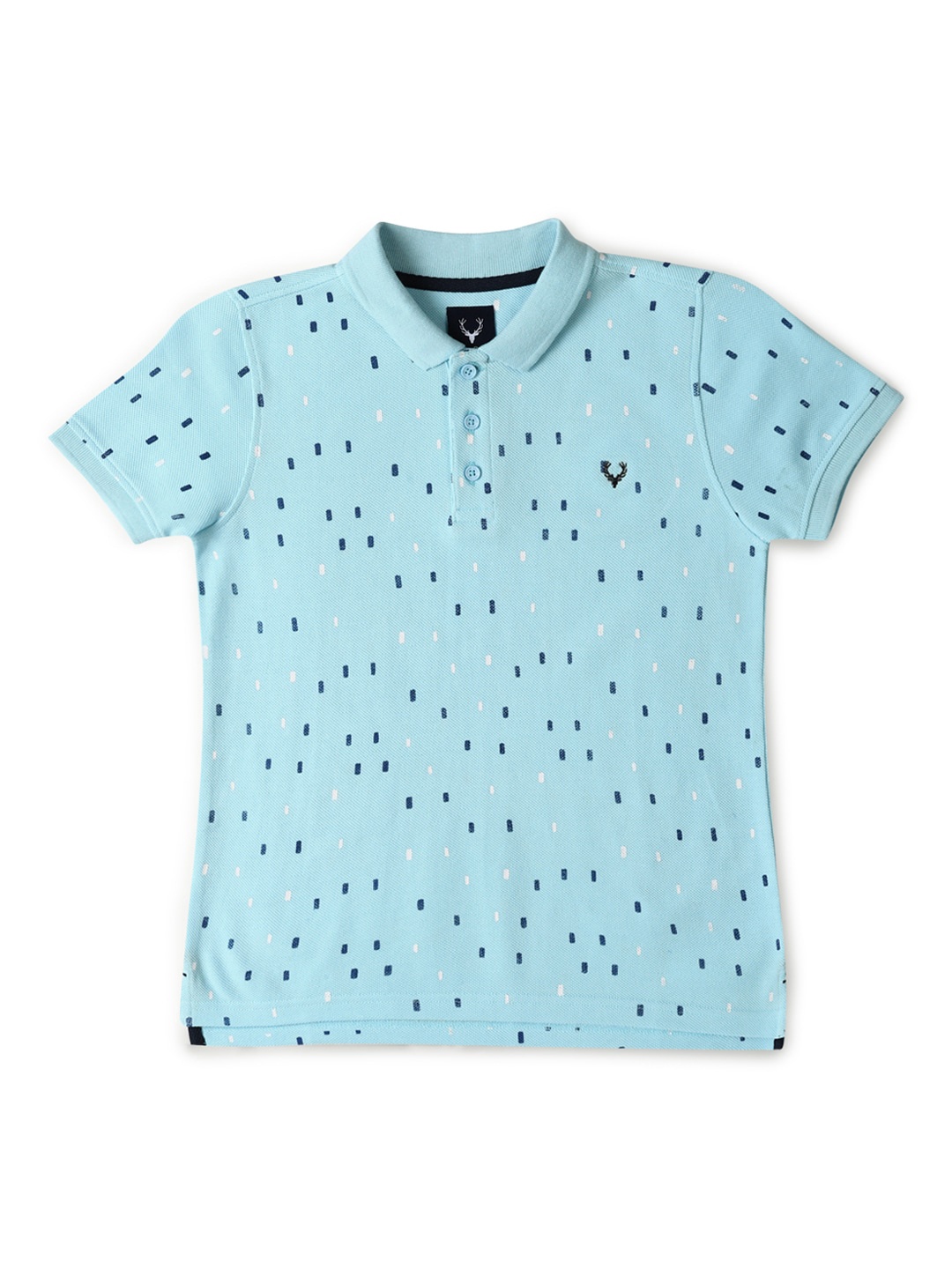 

Allen Solly Junior Boys Printed V-Neck Applique T-shirt, Blue