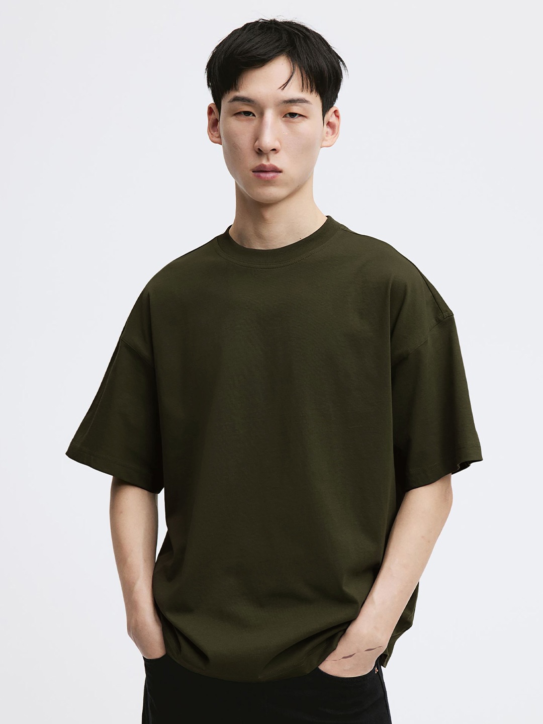 

MISCHIEF MONKEY Men Pockets T-shirt, Olive
