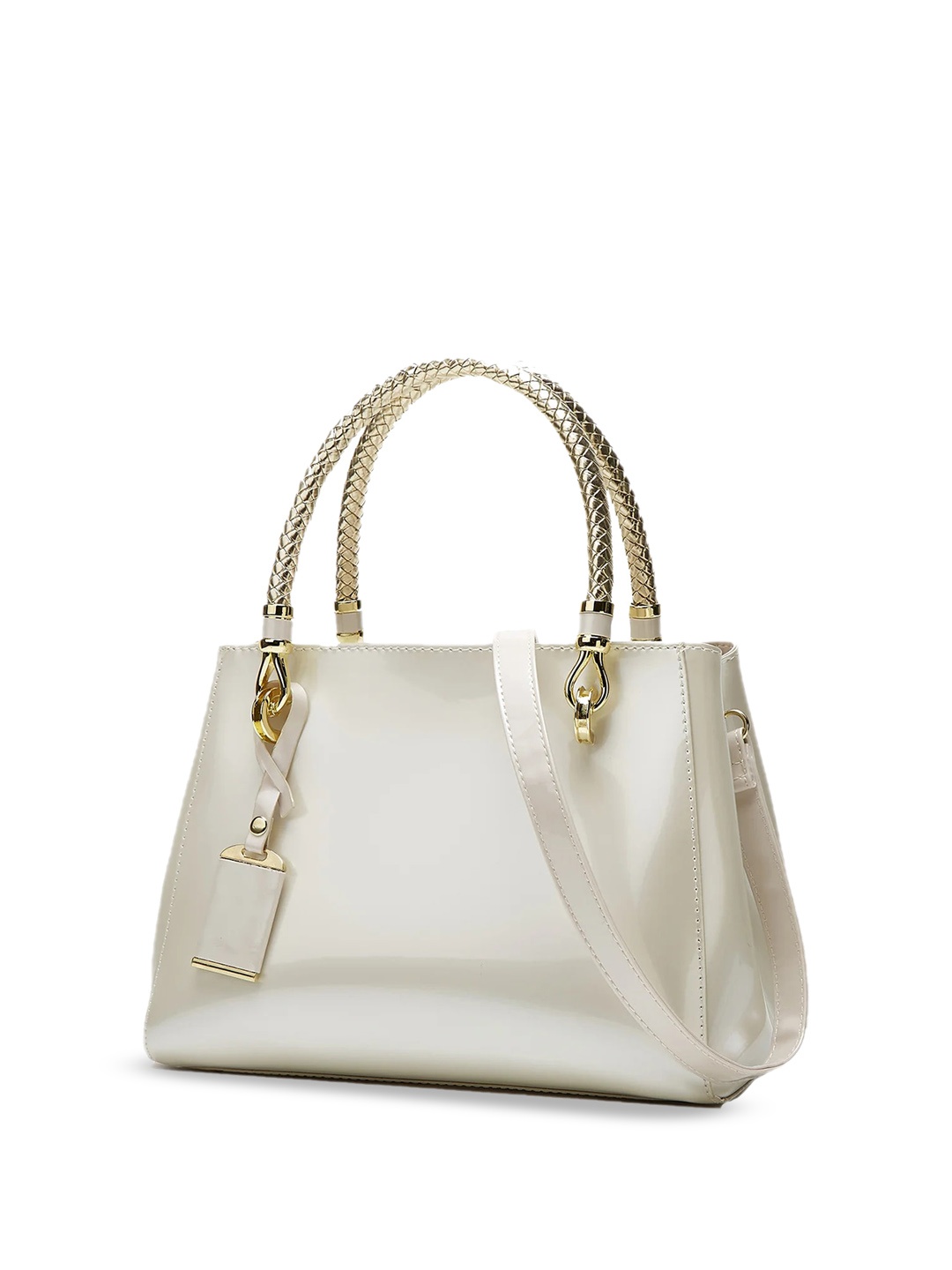 

SYGA PU Structured Handheld Bag, White