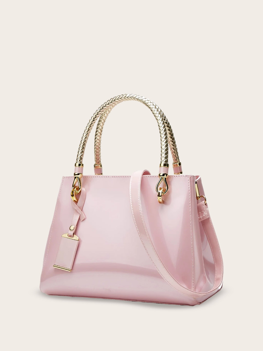 

SYGA Structured Handheld Bag, Pink