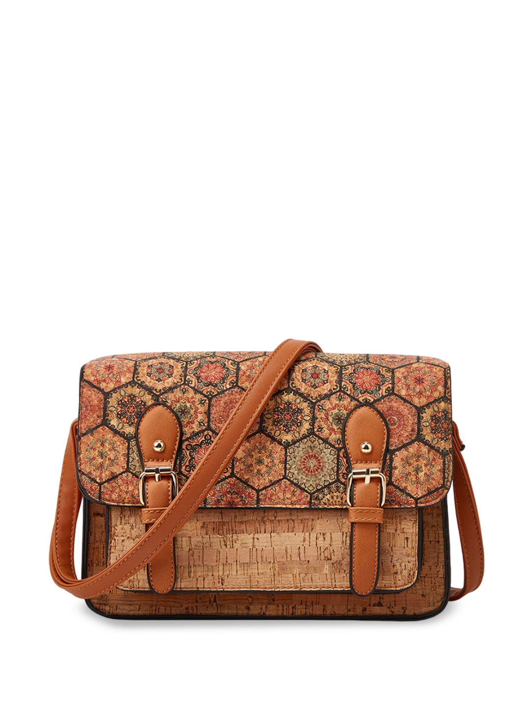 

SYGA Printed Shopper Sling Bag, Khaki