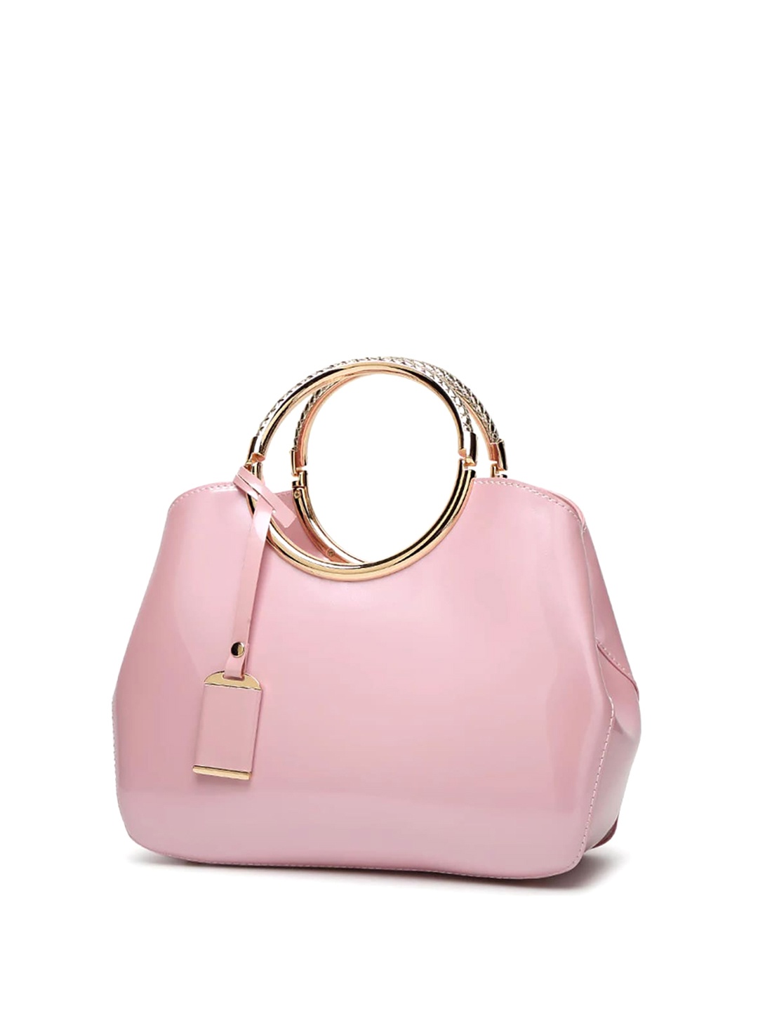 

SYGA Textured PU Oversized Bucket Handheld Bag, Pink