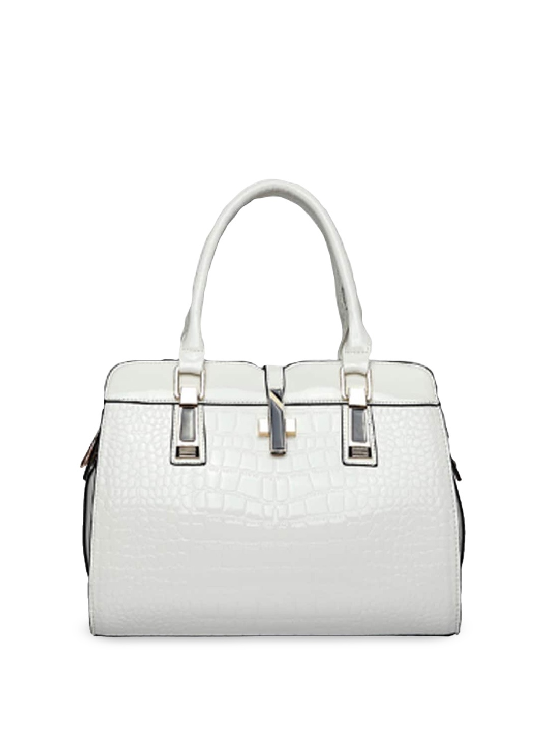 

SYGA PU Shopper Handheld Bag with Quilted, White