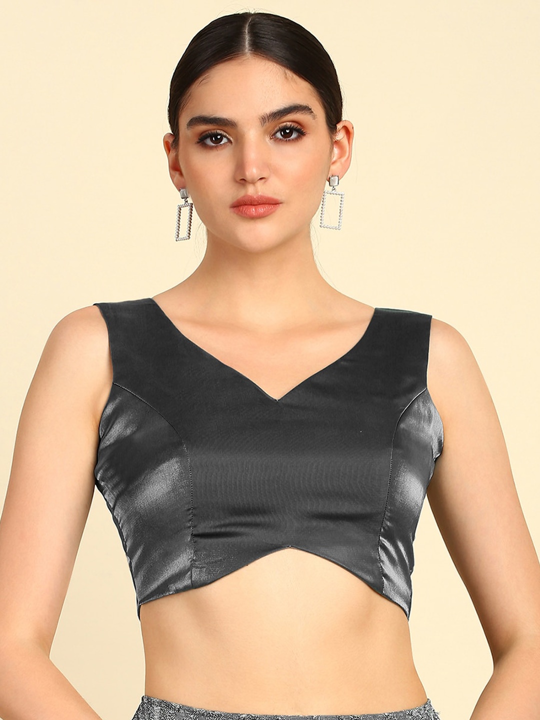 

Soch V-Neck Saree Blouse, Black