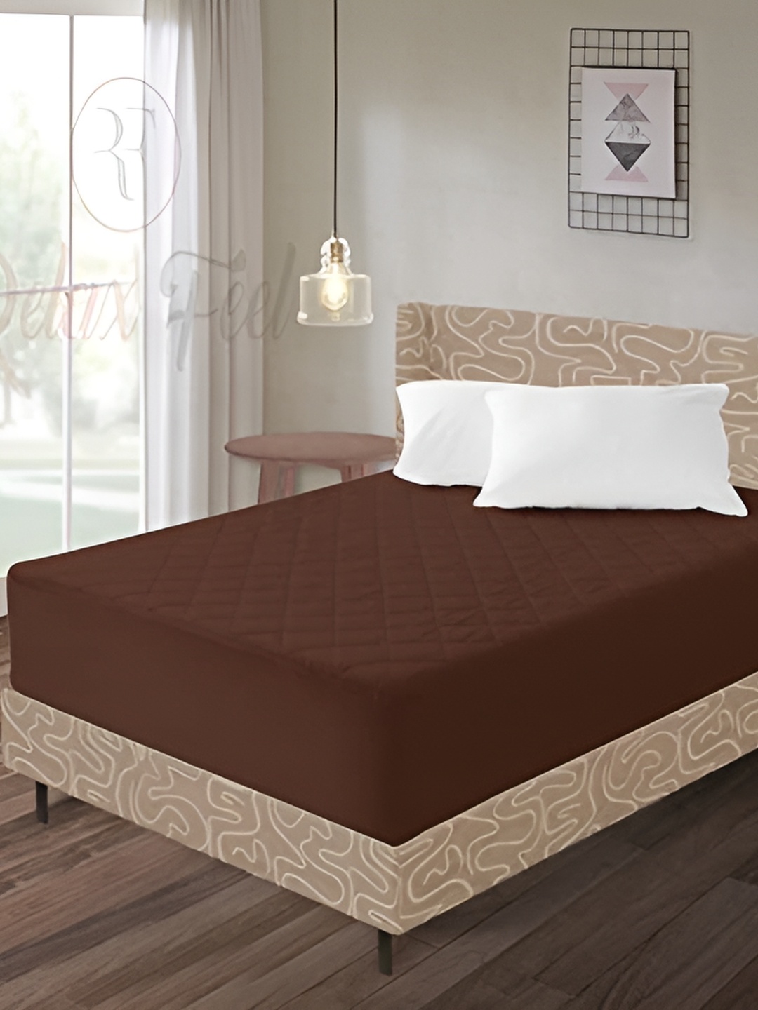 

RF RELAXFEEL Brown Water Resistant Mattress Protector