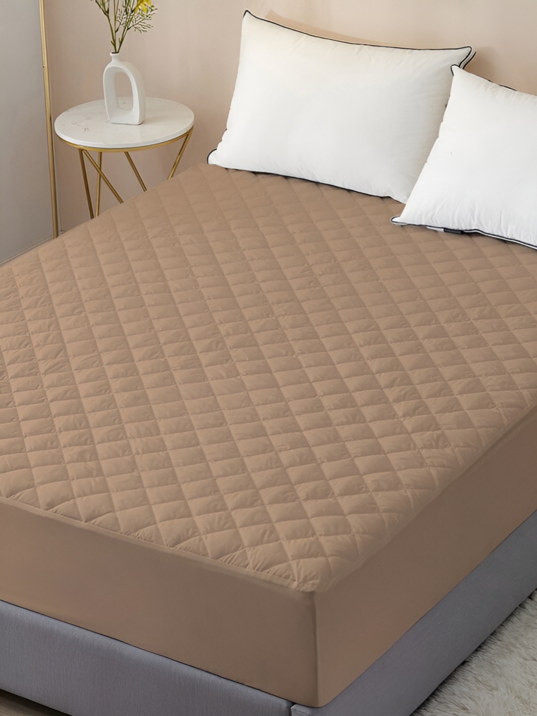 

RF RELAXFEEL Brown Polycotton Water Resistant Mattress Protector