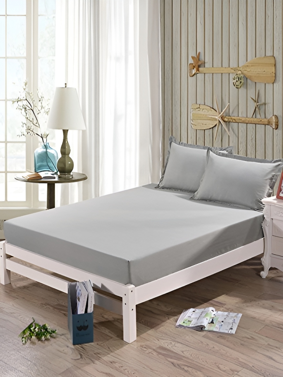 

RF RELAXFEEL Grey Terry Water Resistant Mattress Protector