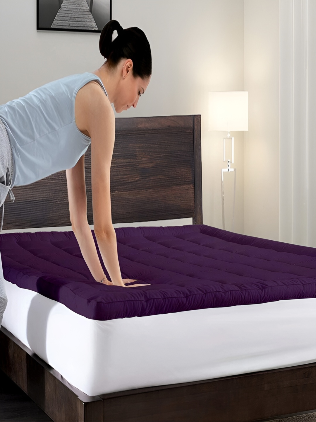 

RF RELAXFEEL Purple Cotton Water Resistant Mattress Protector