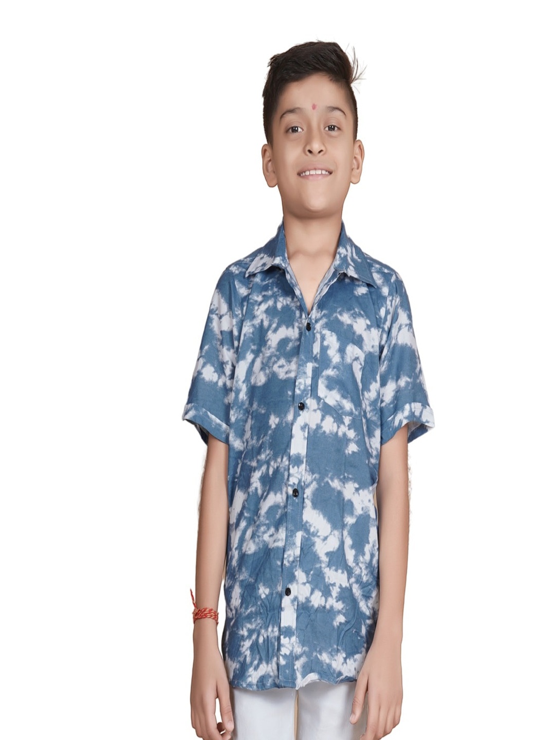 

Bought First Boys Premium Opaque Printed Party Shirt, Blue