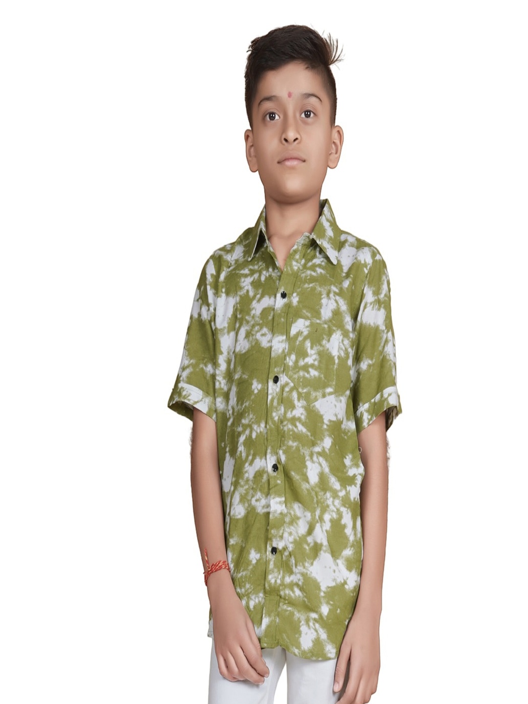 

Bought First Boys Premium Opaque Printed Party Shirt, Lime green