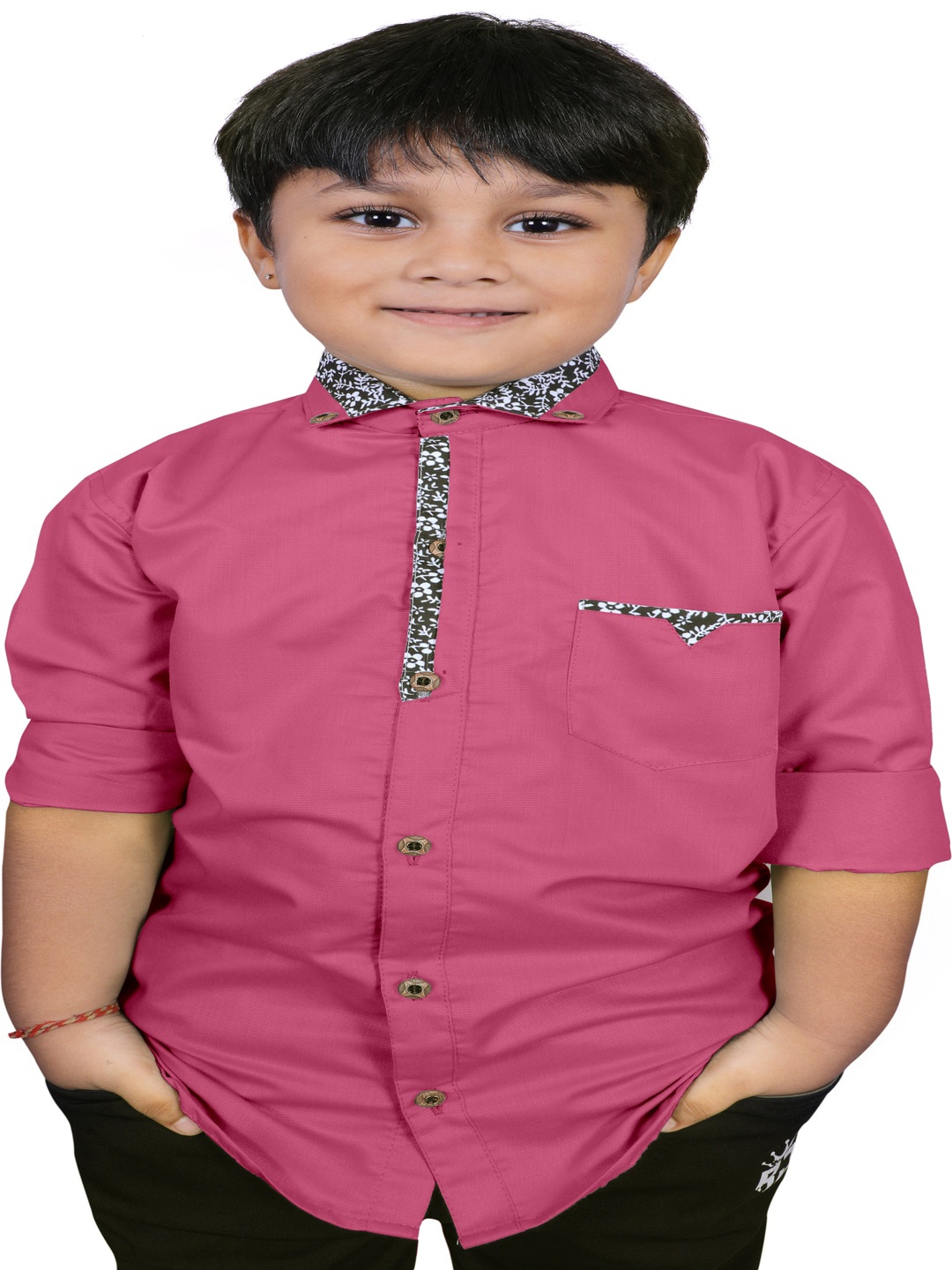 

Bought First Boys Premium Opaque Party Shirt, Pink