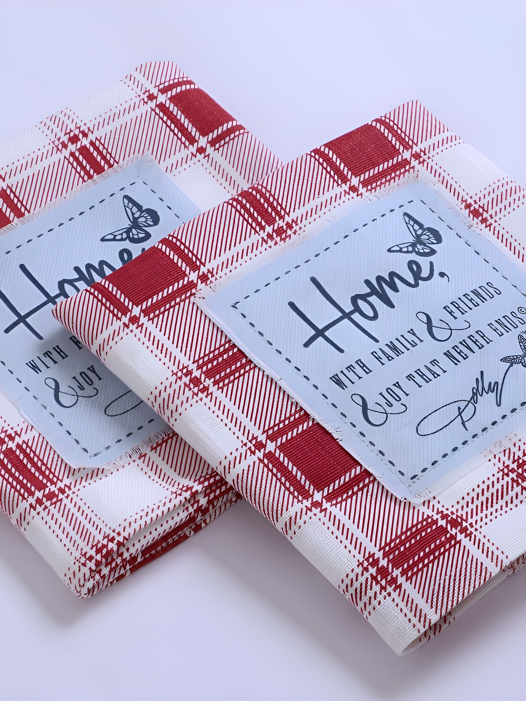

Jamio Firati Red & White Checked Pure Cotton Kitchen Towels