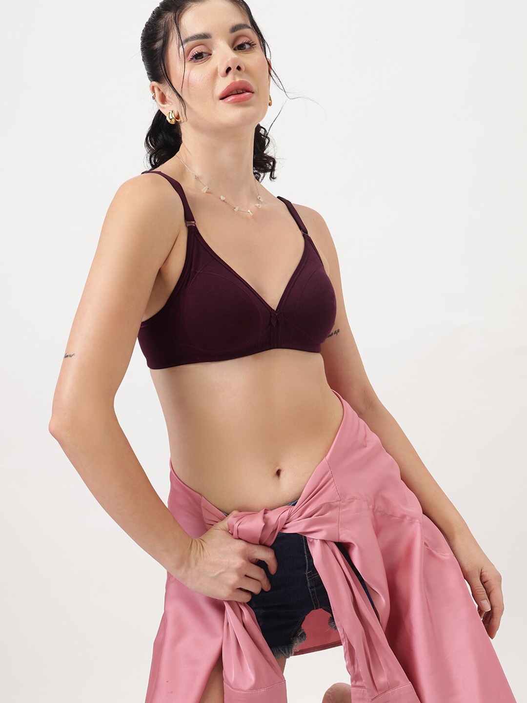 

DressBerry Burgundy Full Coverage All Day Comfort Everyday Bra