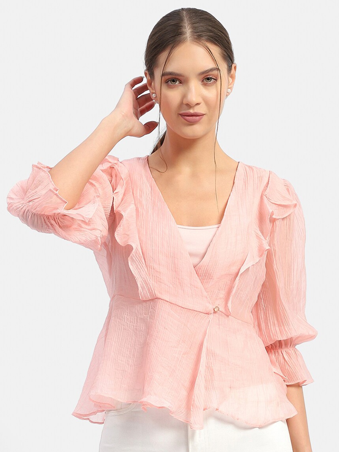 

Madame Wrap Top, Pink