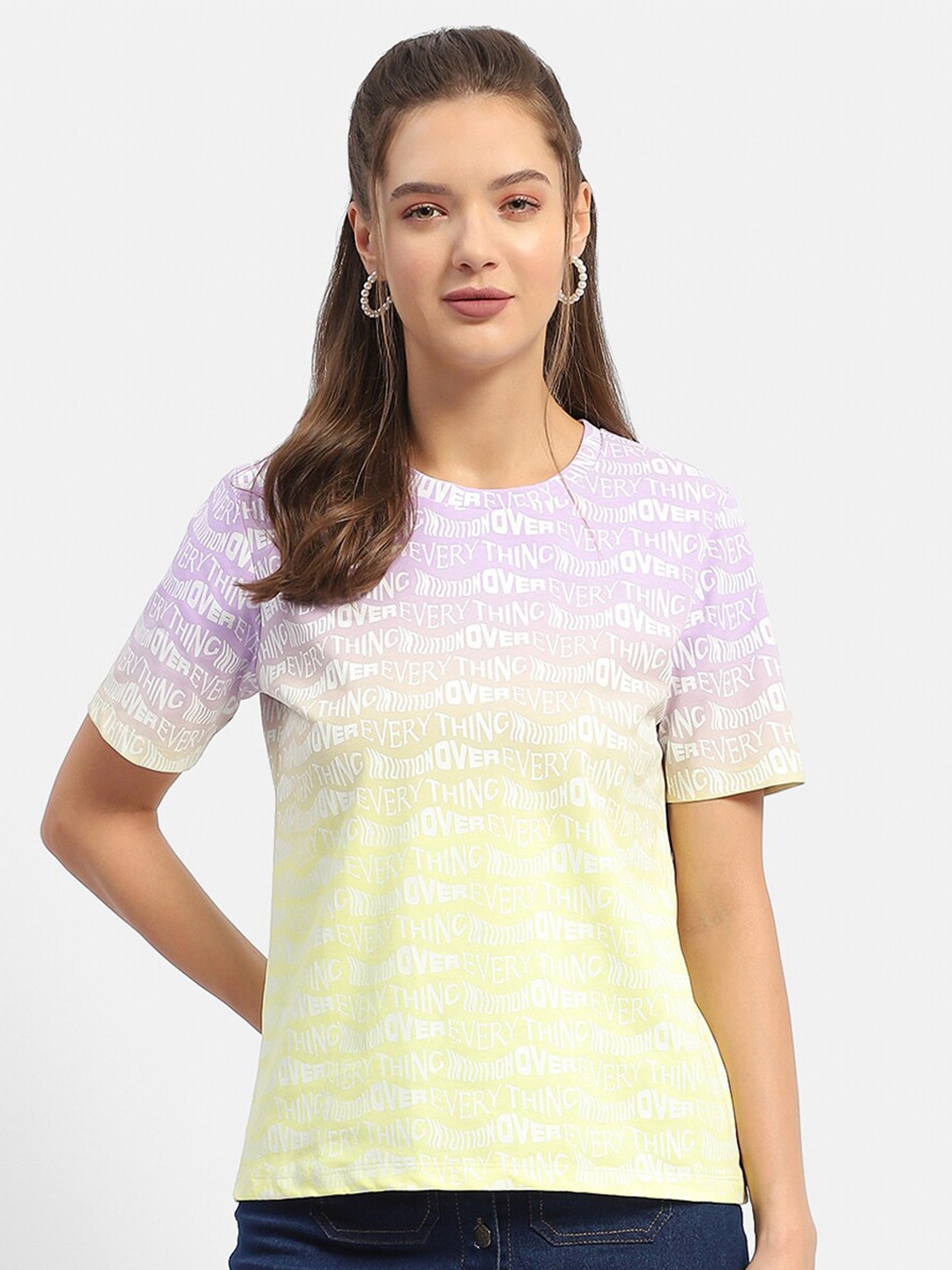 

Madame Print Cotton Top, Purple